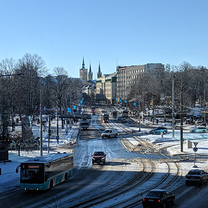 Streets of Tallinn during winter